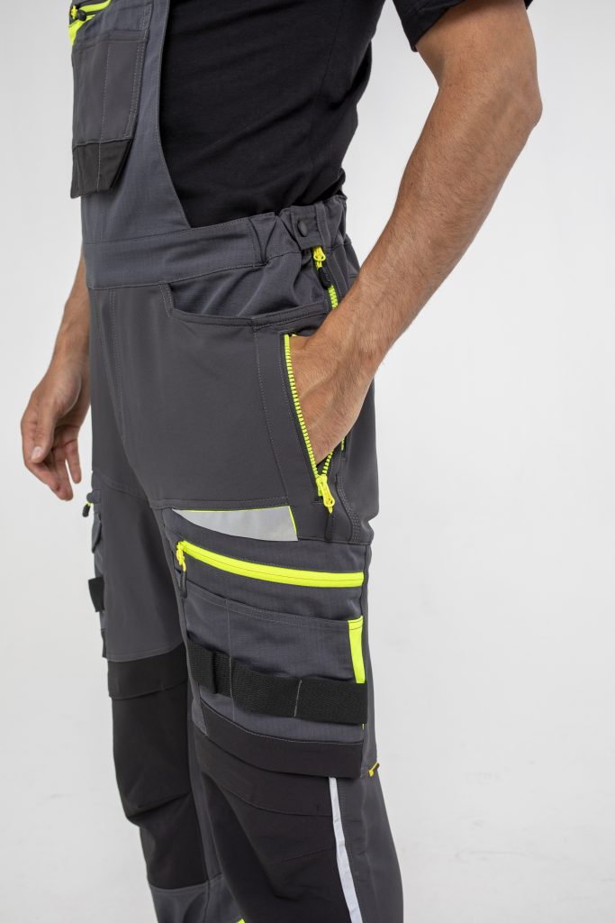 Portwest DX441 DX4 Bib and Brace - Pockets Grey