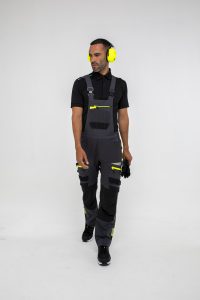 Portwest DX441 DX4 Bib and Brace - Front Grey Model