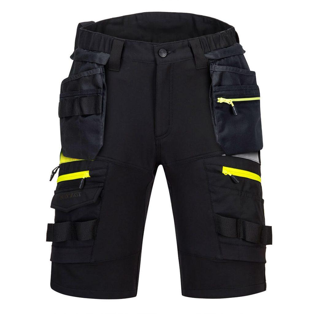 Portwest DX444 DX4 Holster Shorts Black Front - best work shorts