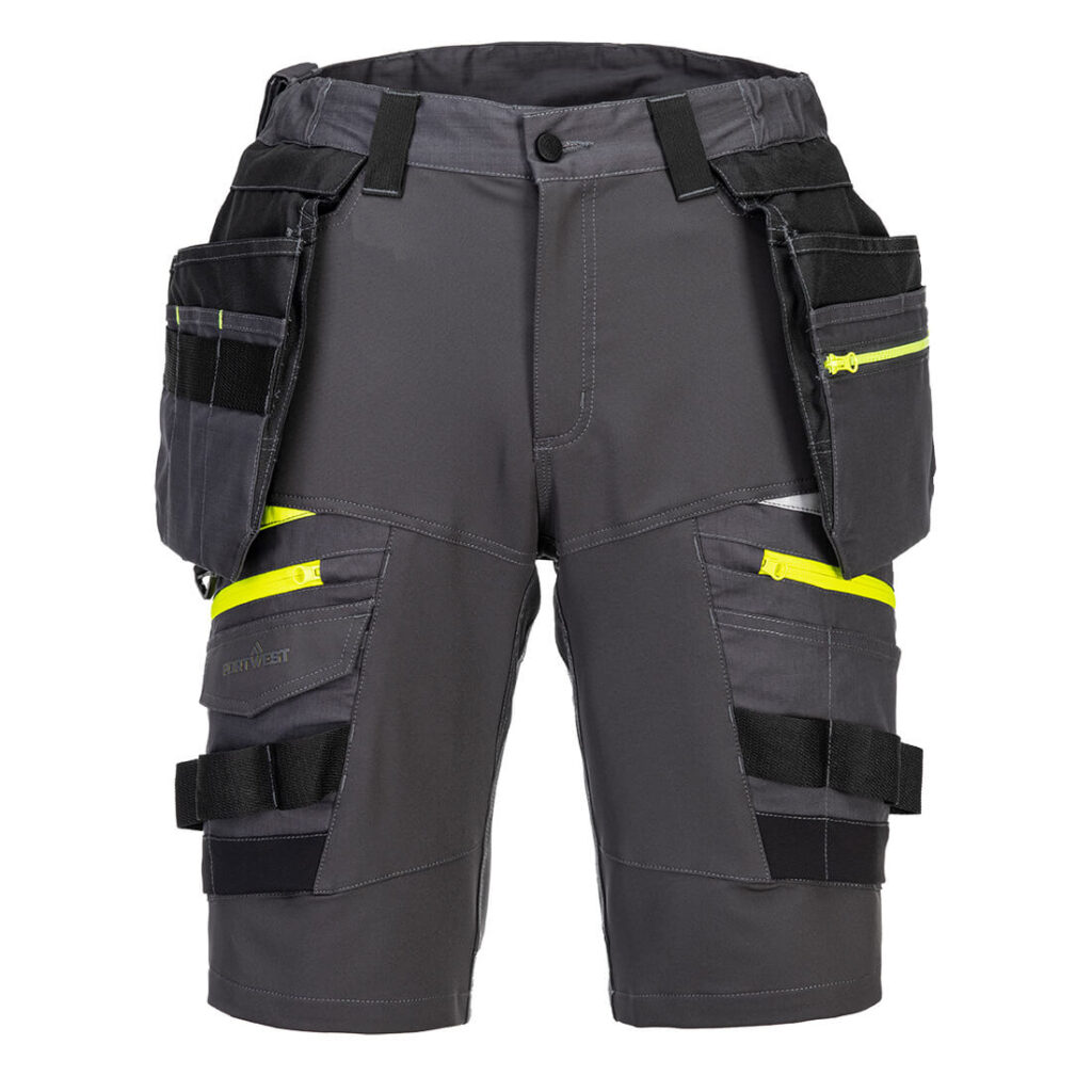 Portwest DX444 DX4 Holster Shorts - Grey - Front