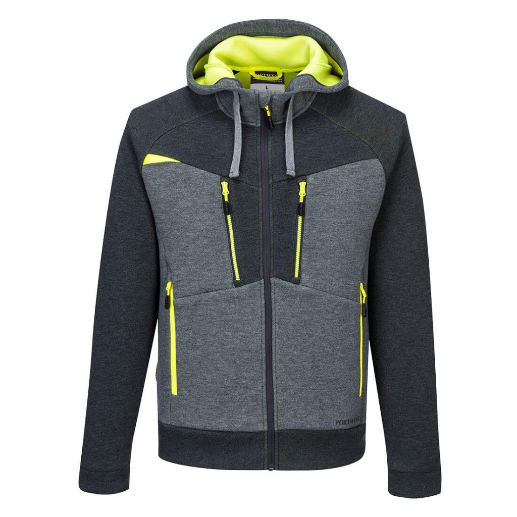 Portwest DX472 DX4 Zipped Hoodie Grey Front