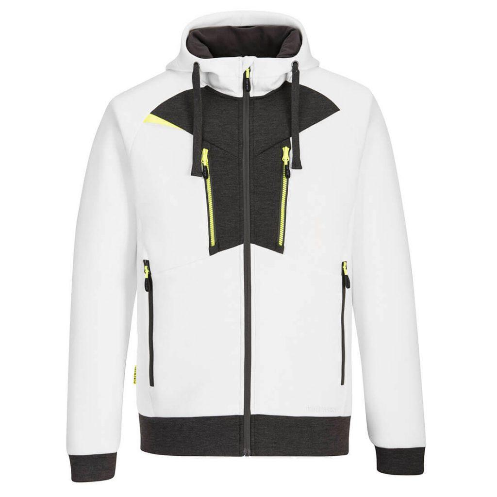 Portwest DX472 DX4 Zipped Hoodie White Front