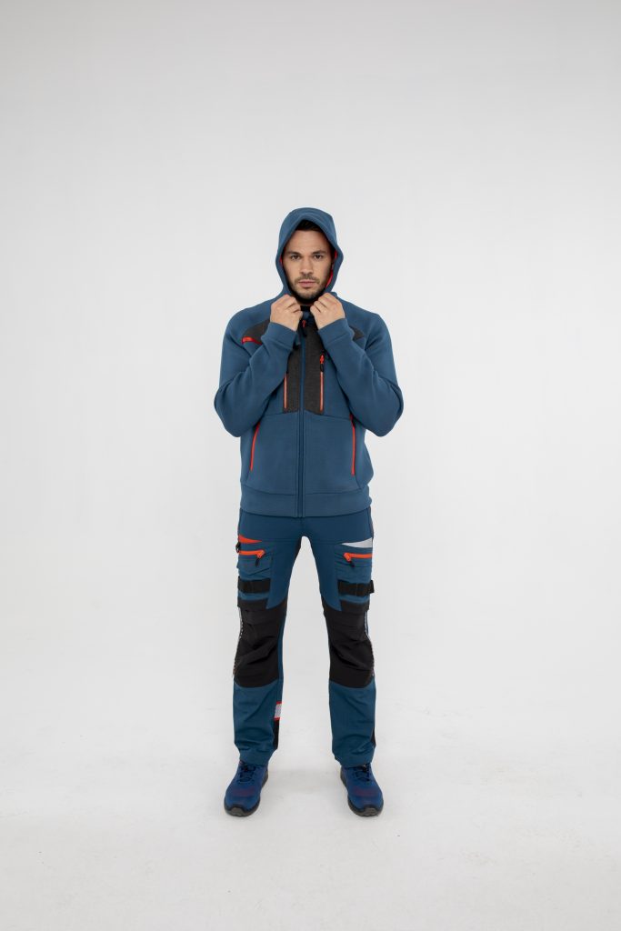 Portwest DX472 DX4 Zipped Hoodie - Blue workwear hoodie