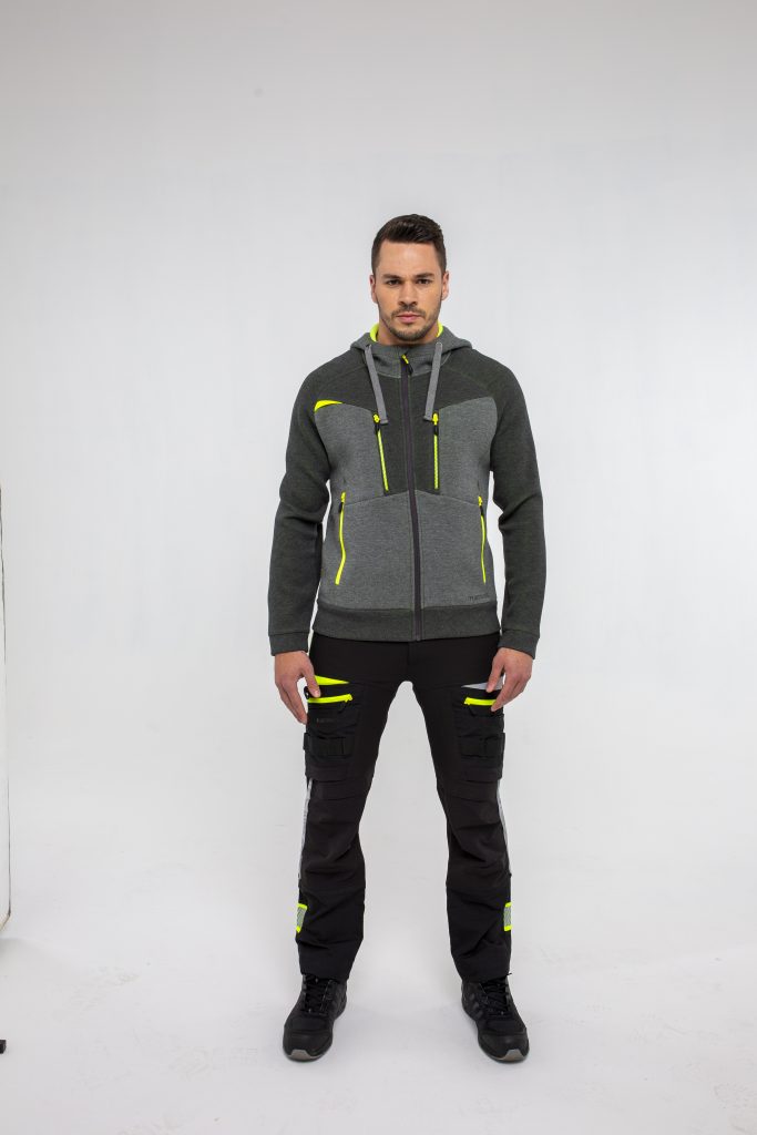 Portwest DX472 DX4 Zipped Hoodie - Grey Workwear Hoodie
