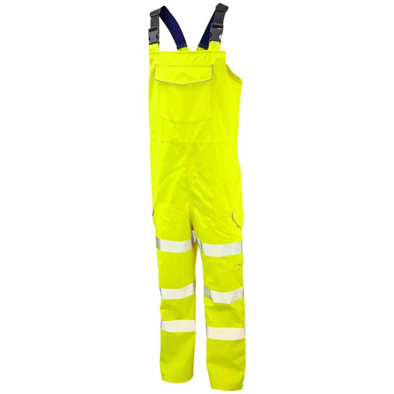 Northam Bib and Brace Workwear Yellow LEO Workwear - hi vis waterproof bib and brace