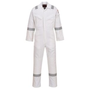 Portwest FR50 Flame Resistant Coverall White Front