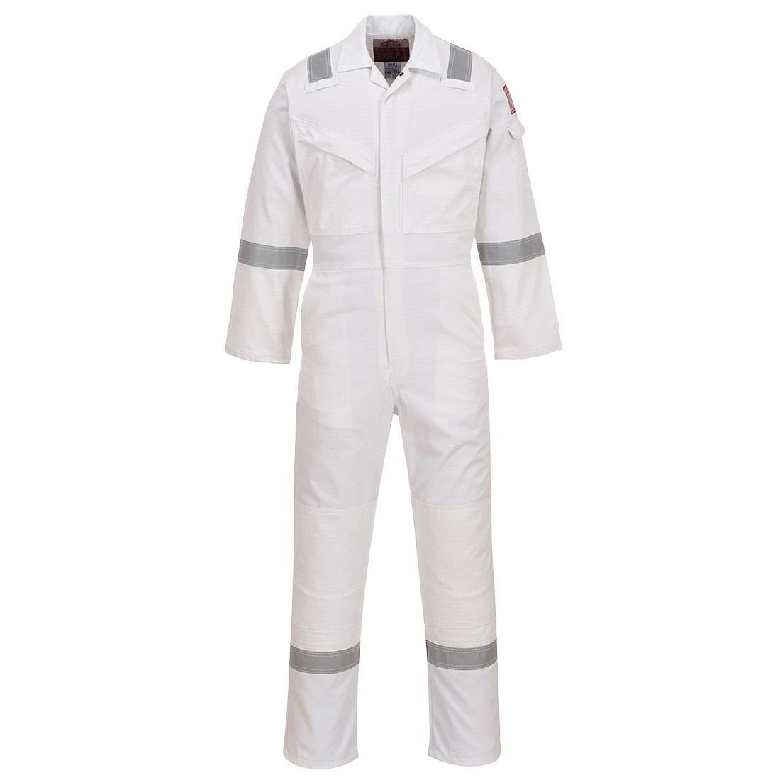 Portwest FR50 Flame Resistant Coverall White Front