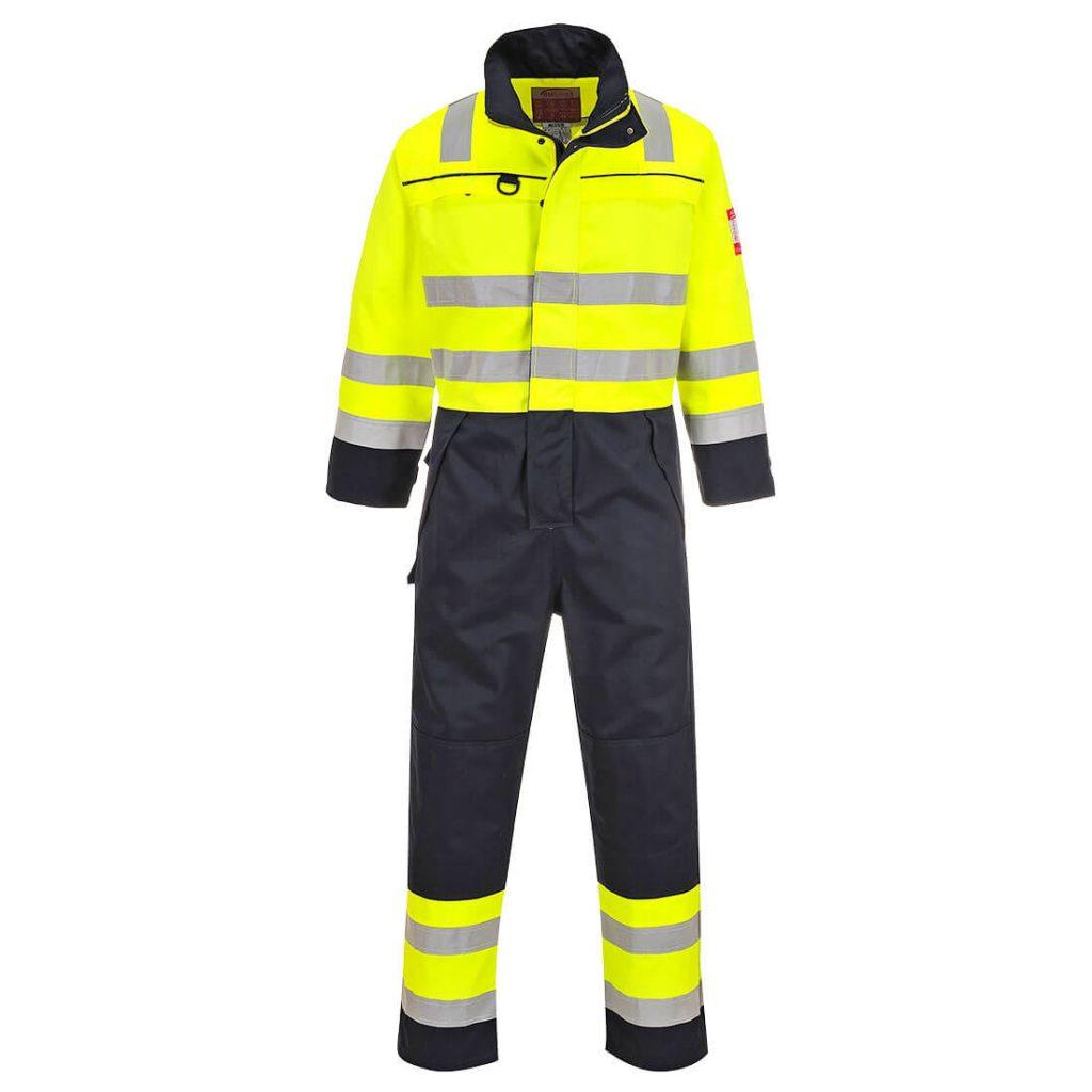 Portwest FR60 Yellow Coverall Front