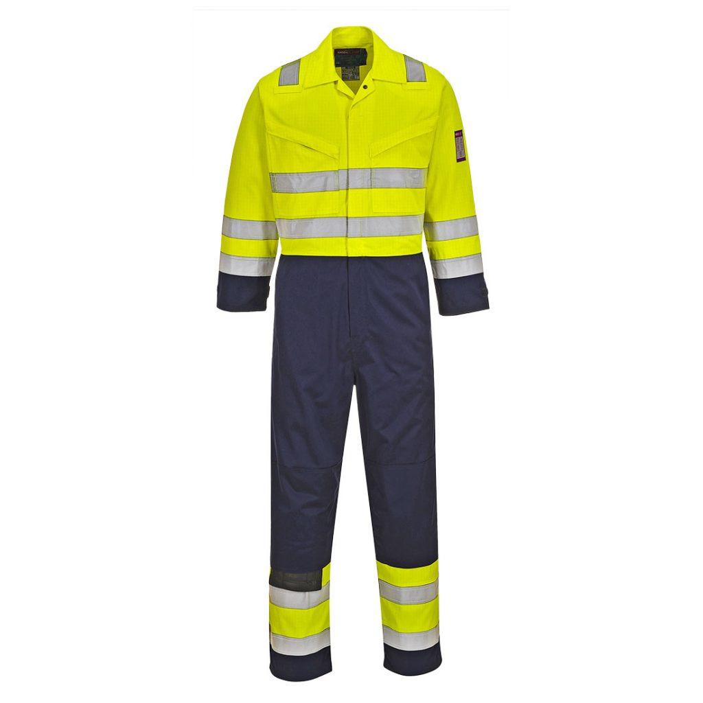 Portwest MV28 Flame Arc Resistant Coverall Yellow Front - arc flash coveralls
