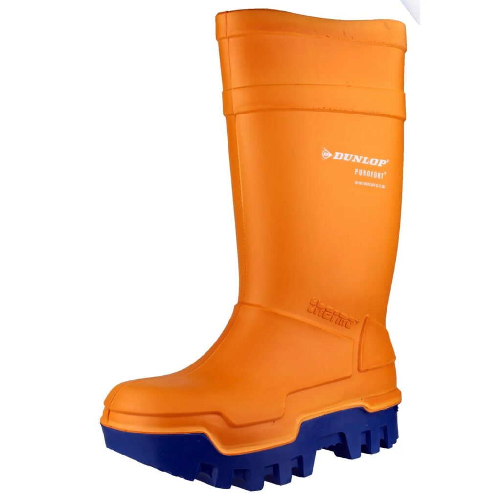 DUNLOP PUROFORT THERMO+ Safety Wellington - Hi Vis Orange - Side Profile