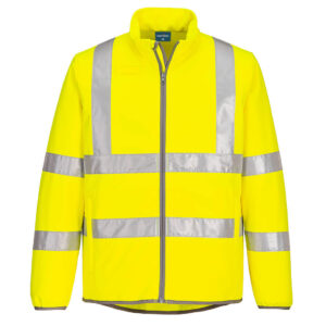 Portwest EC24 Eco Hi Vis Soft shell Jacket Yellow Front