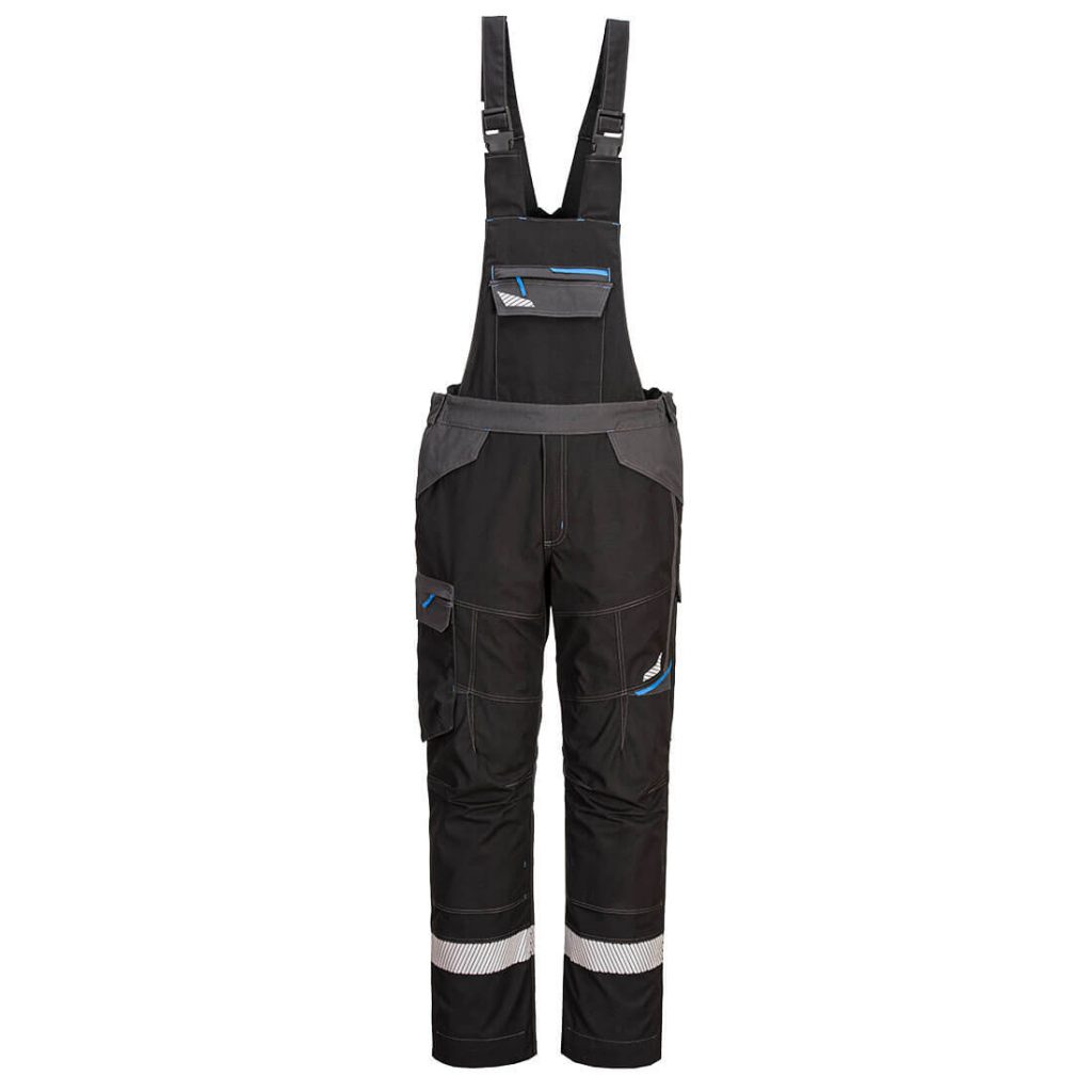 Portwest FR405 WX3 FR Bib & Brace Black