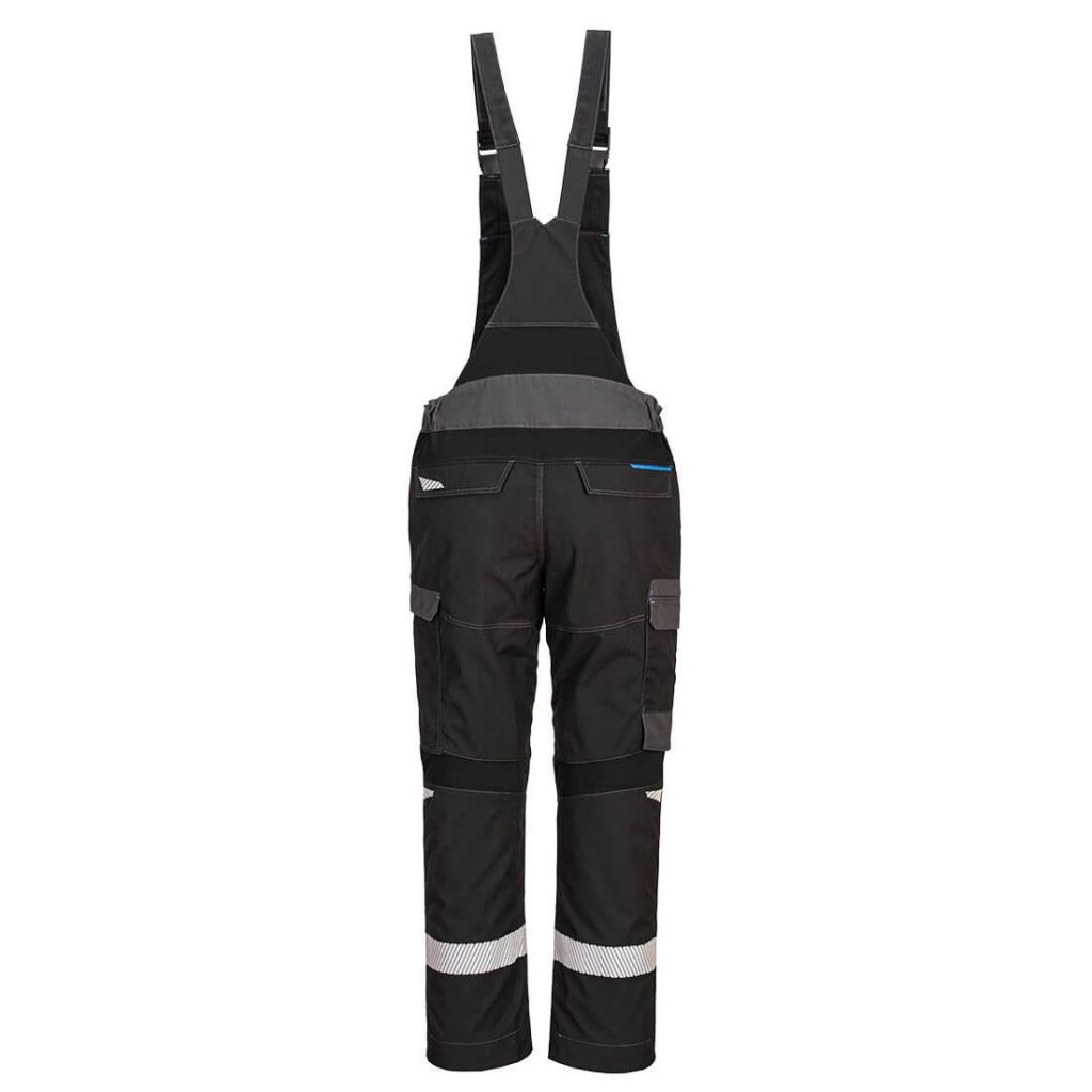 Portwest FR405 WX3 FR Bib & Brace Black Rear
