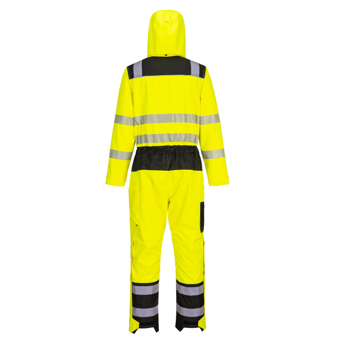 Portwest PW355 PW3 Hi-Vis Rain Coverall Yellow Rear