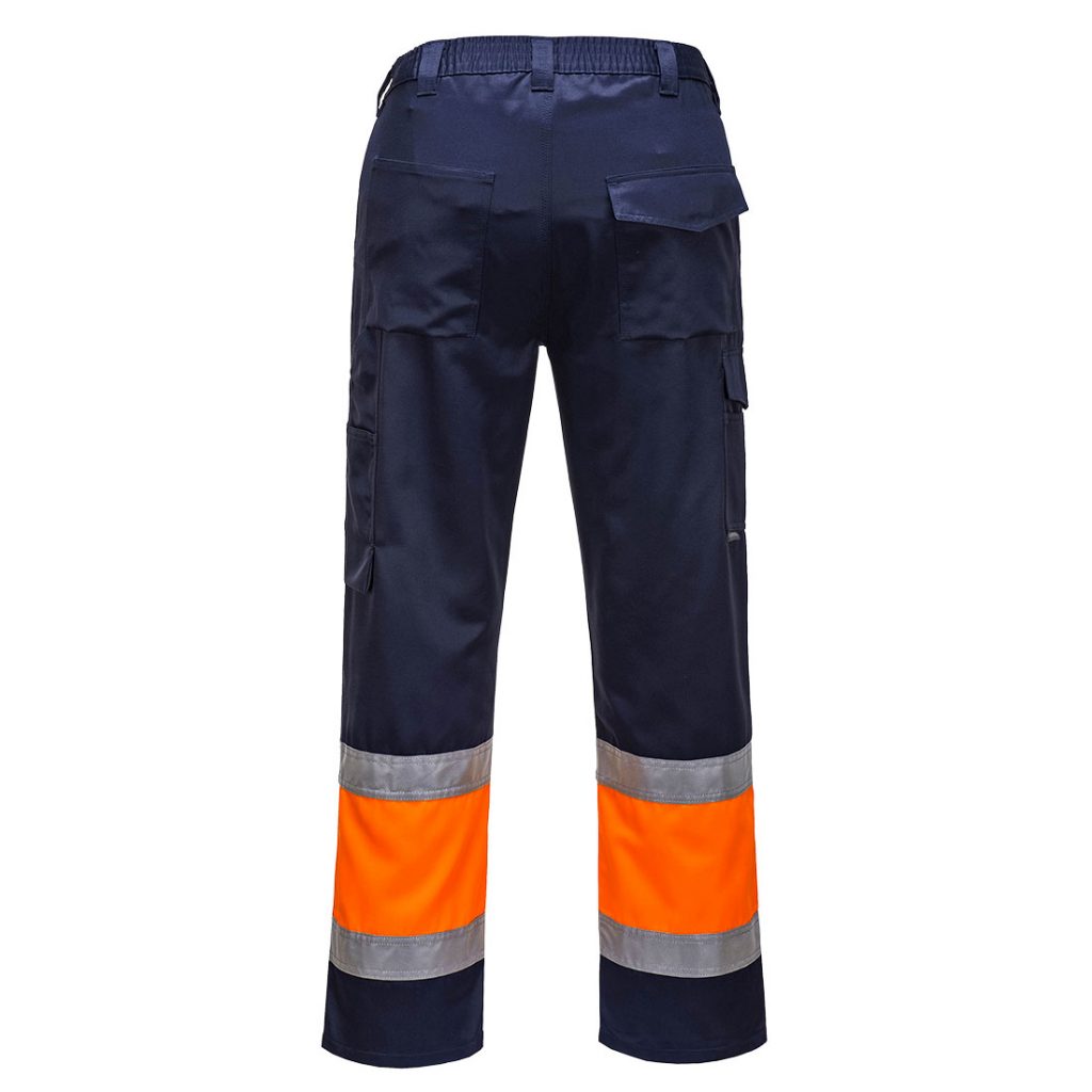 Portwest E049 - Hi-Vis Contrast Class 1 Service Trousers - rear
