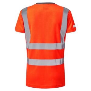 LEO Belstone ISO 20471 Class 2 Comfort EcoViz Women's T Shirt Back