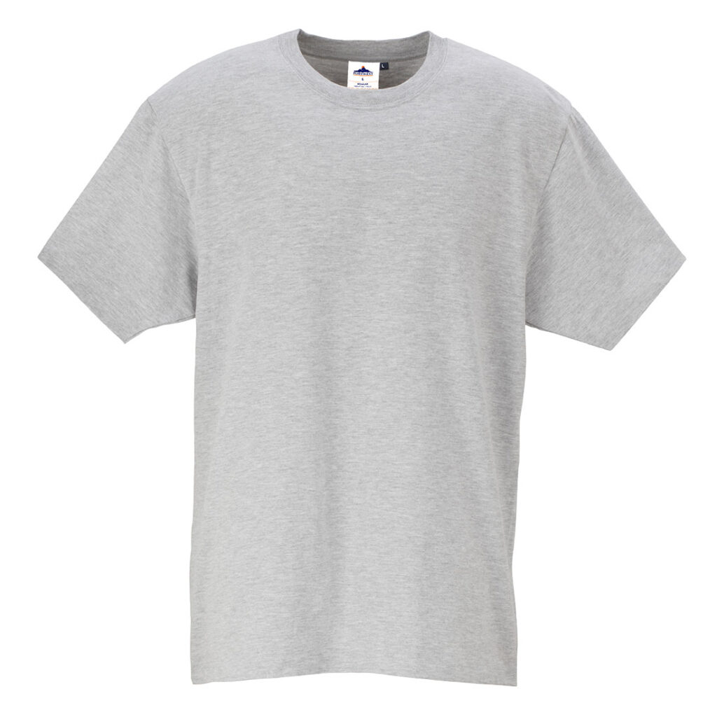Portwest B195 Turin Premium T Shirt Grey Front