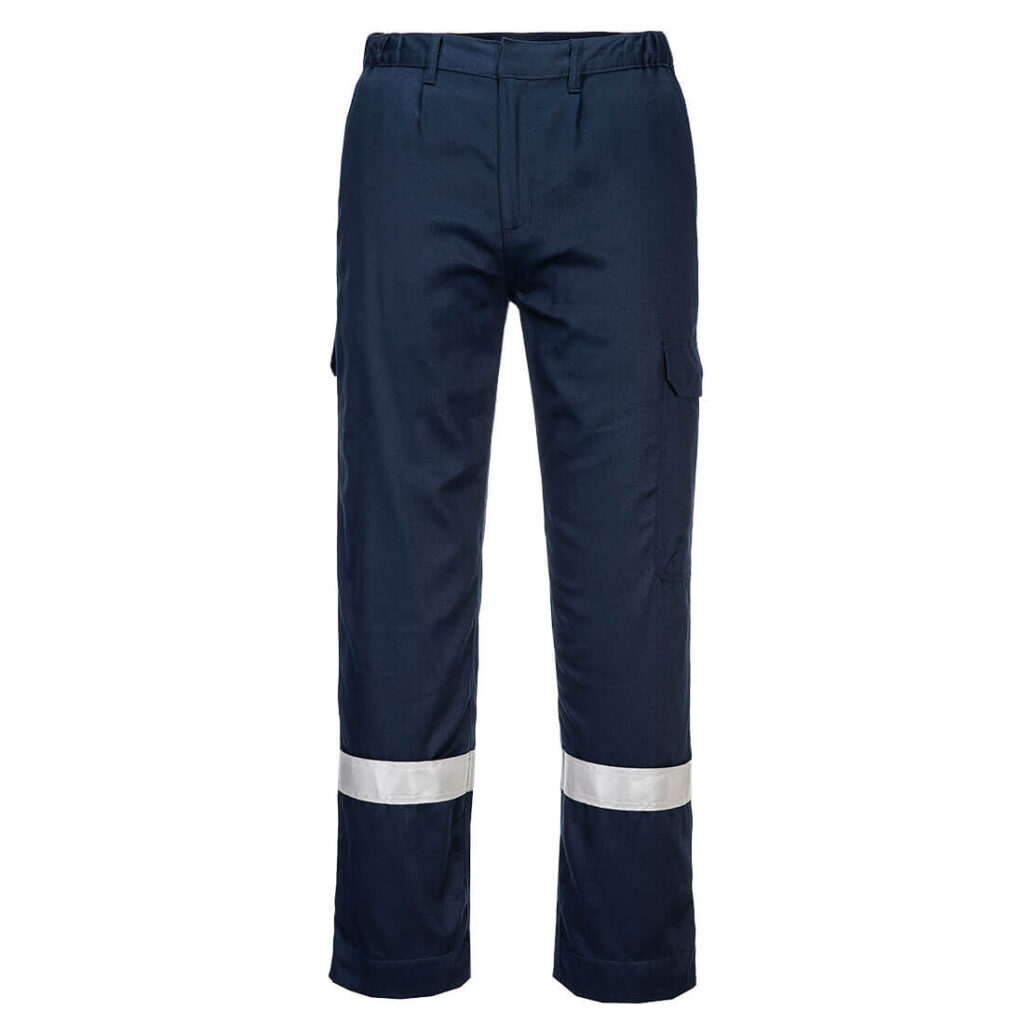Portwest FR412 FR Lightweight Anti-Static Trousers Navy Front