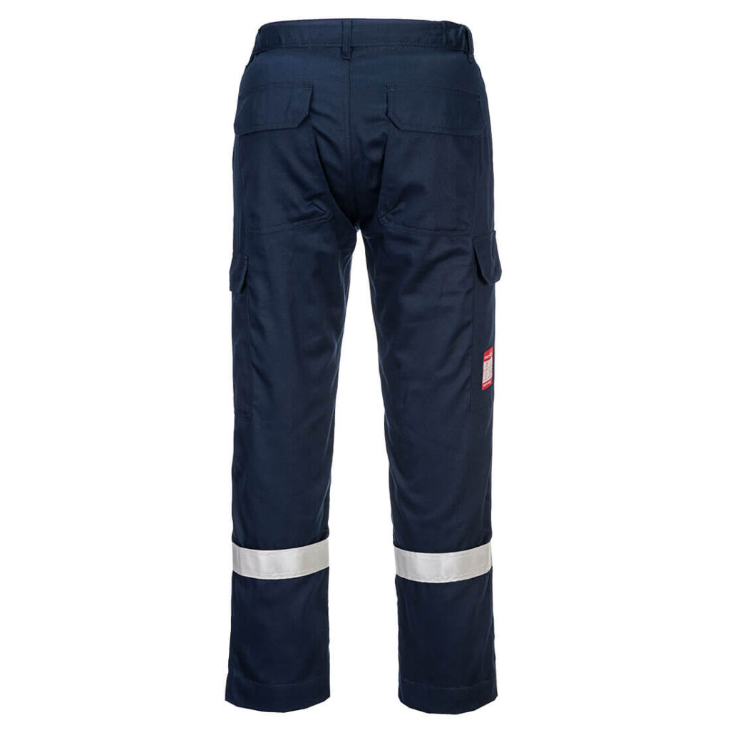 Portwest FR412 FR Lightweight Anti-Static Trousers Navy rear