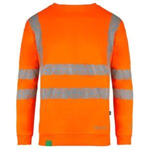 ENVIROWEAR Recyclable Hi Vis Sweatshirt Orange Front