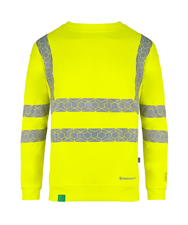 ENVIROWEAR Recyclable Hi Vis Sweatshirt Yellow Front