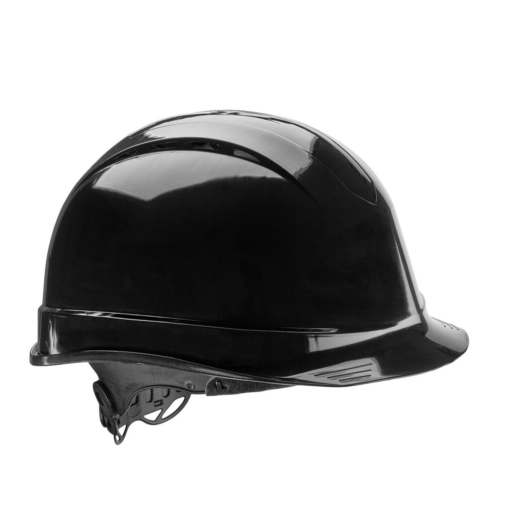 Supertouch Industrial Safety Helmet with Wheel Ratchet Black