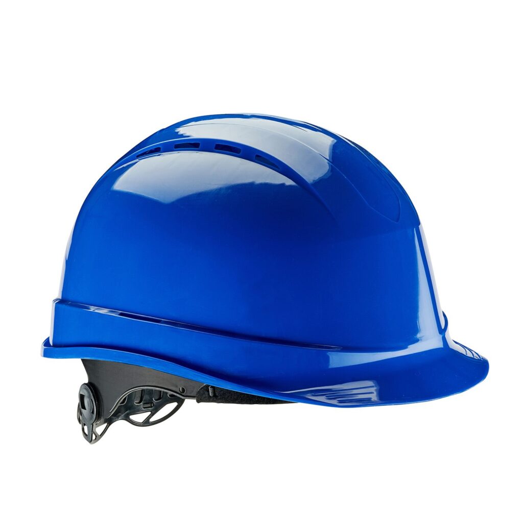 Supertouch Industrial Safety Helmet with Wheel Ratchet Blue