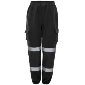 Supertouch Hi Vis Jogging Bottoms Black