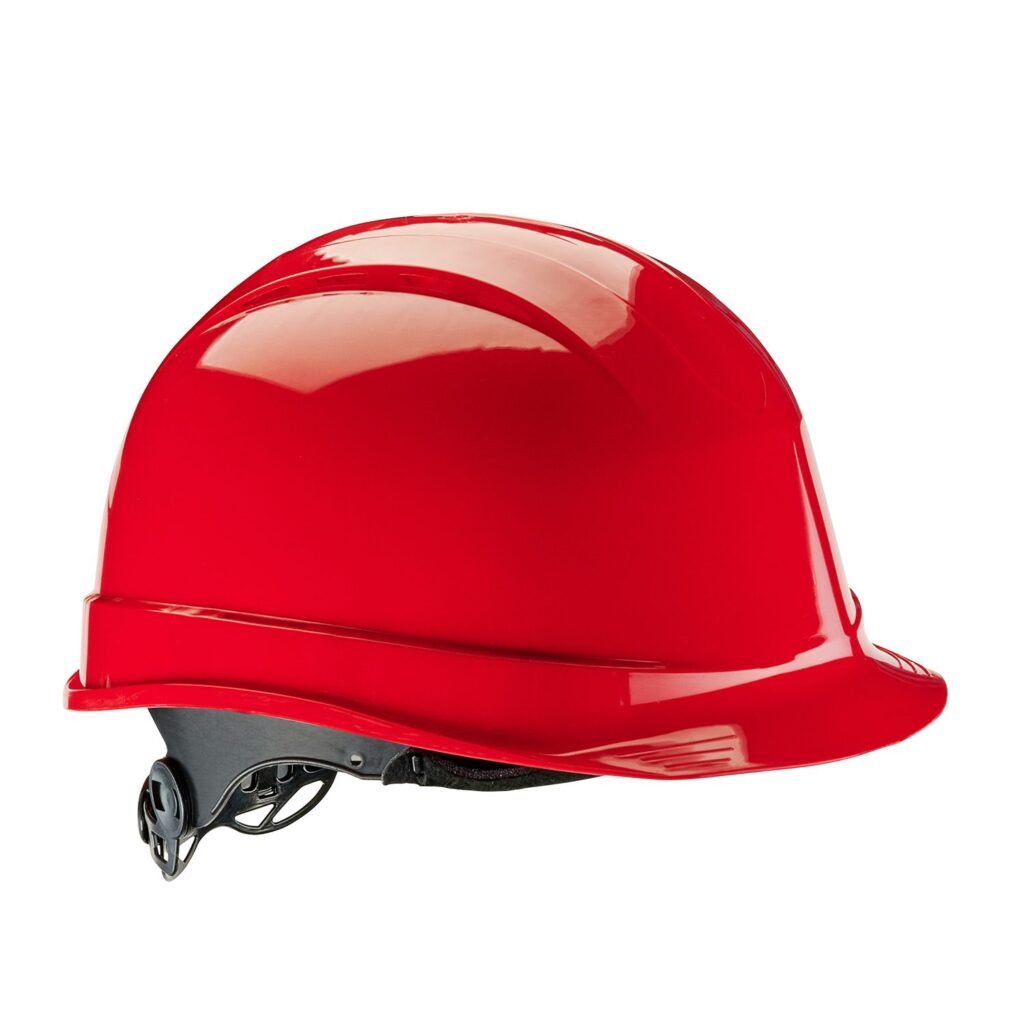 Supertouch Industrial Safety Helmet with Wheel Ratchet Red