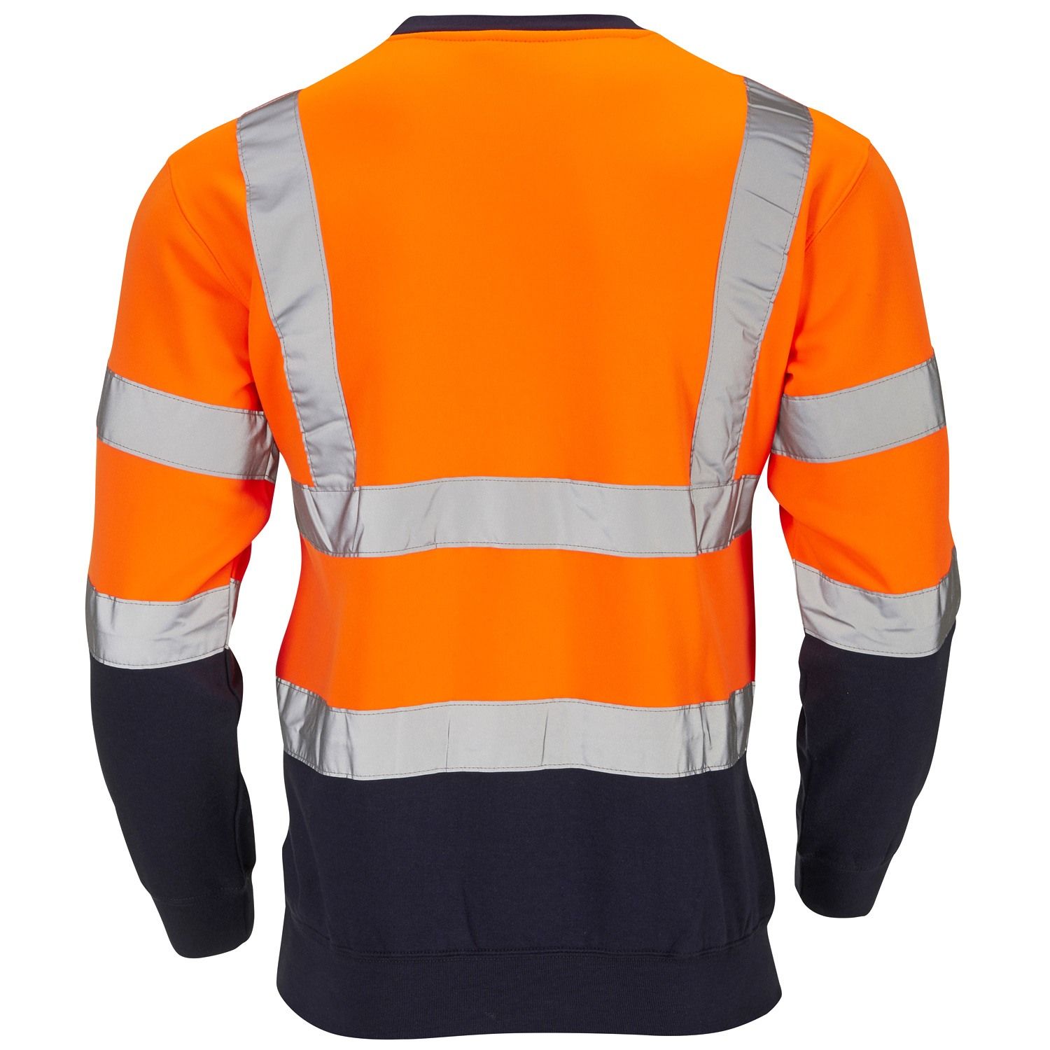Supertouch Hi-Vis 2 Tone Orange Sweatshirt Orange Rear
