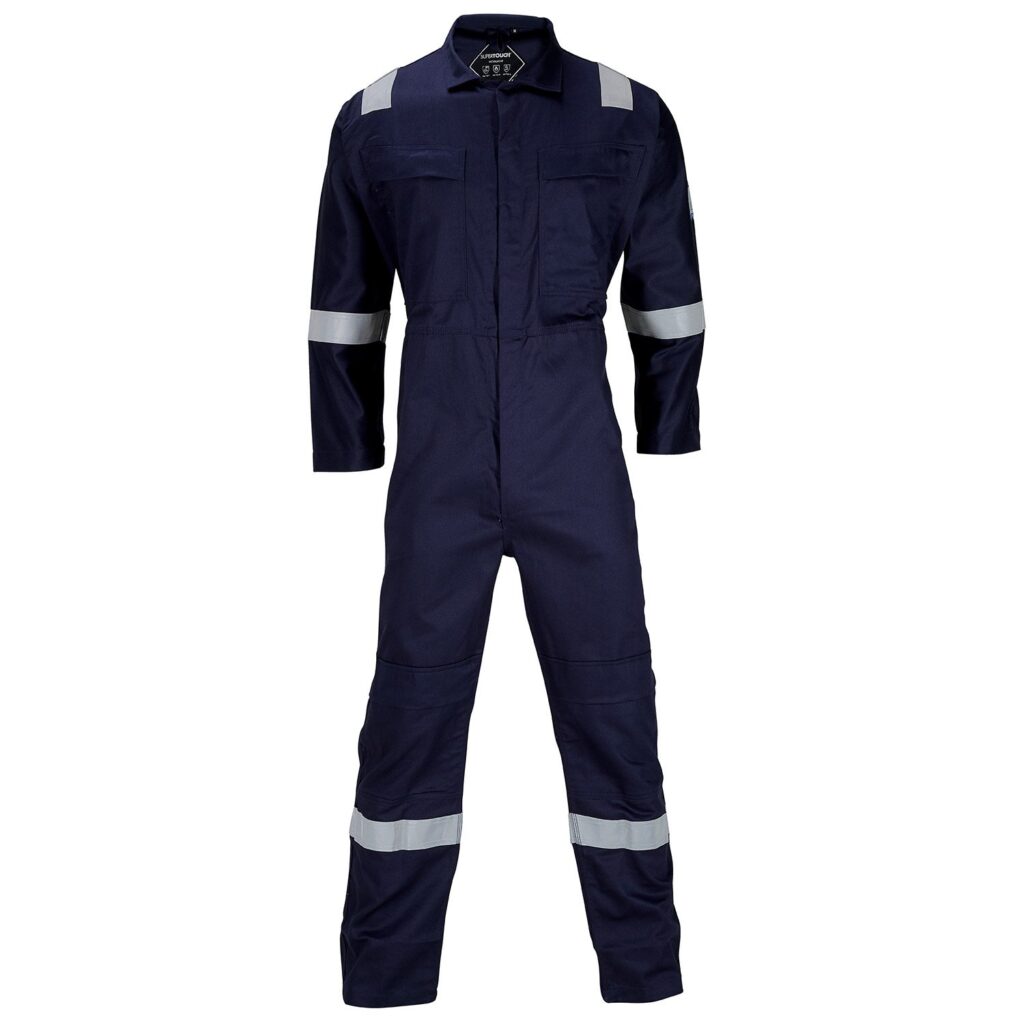 Weld-Tex Standard FR Antistatic Coverall Navy - Welders Navy Coveralls