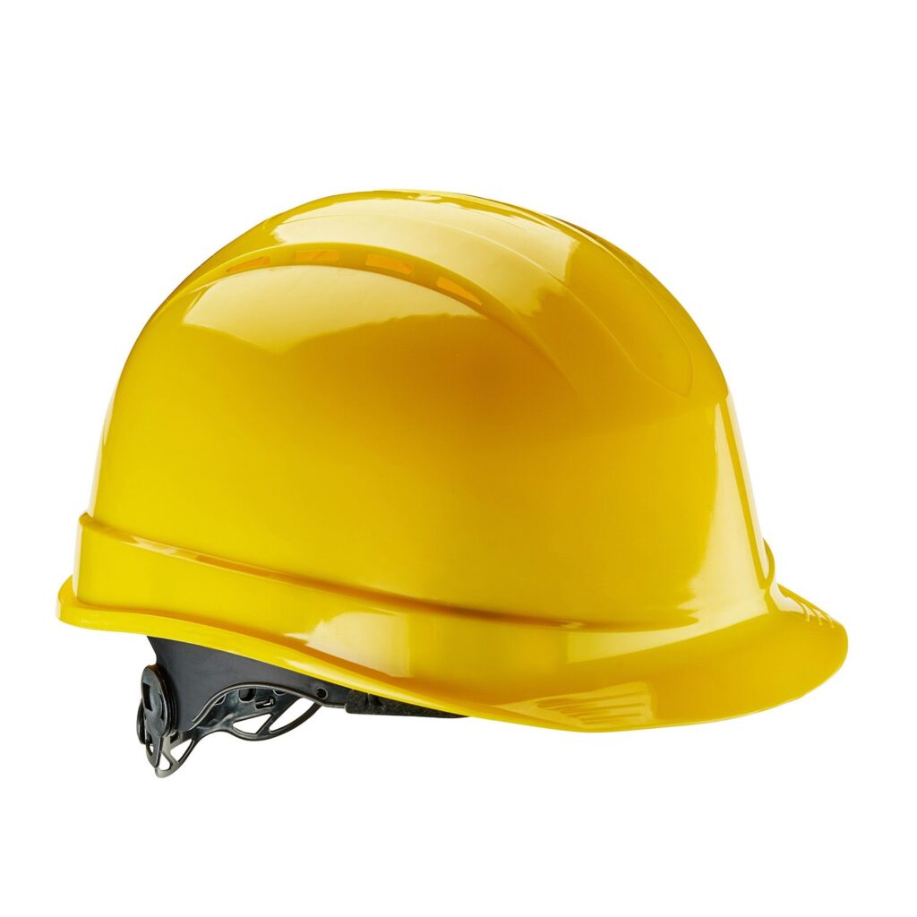 Supertouch Industrial Safety Helmet with Wheel Ratchet Yellow