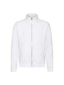 Fruit and Loom Full Zip Sweatshirt White Front