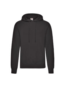Fruit and Loom Hoodie Black Front