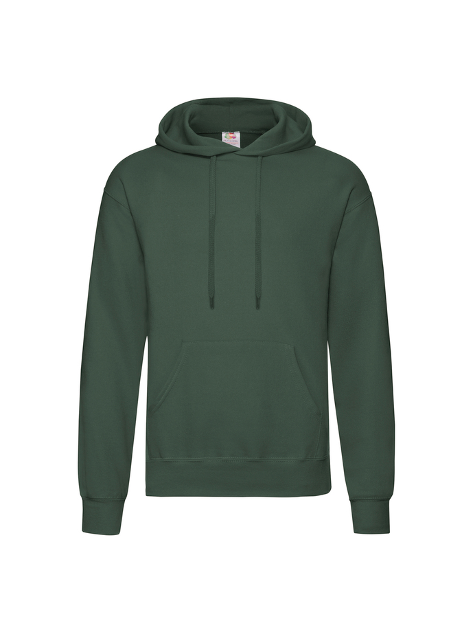 Fruit and Loom Hoodie Bottle Green Front