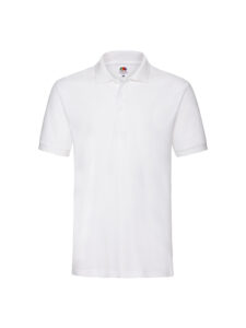 Fruit and Loom Polo Shirt White Front