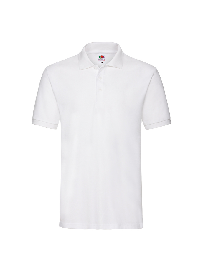 Fruit and Loom Polo Shirt White Front