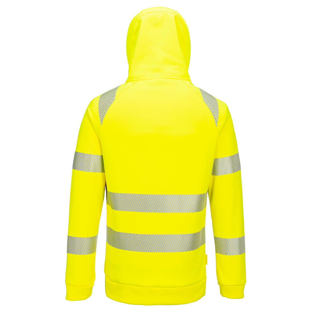 Portwest DX482 DX4 Hi-Vis 1/4 Zip Hoodie Yellow Rear