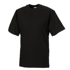 J010M Russell Heavy Duty T-shirt Black Front