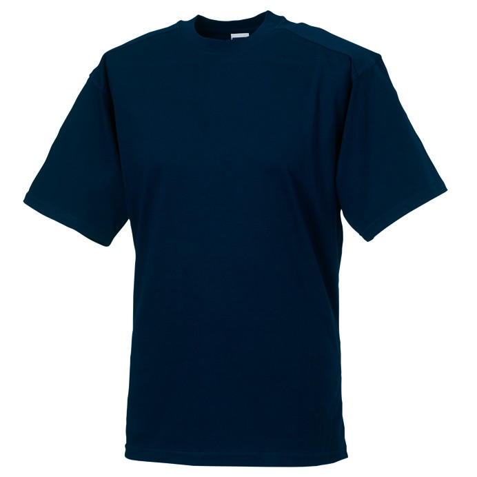 J010M Russell Heavy Duty T-shirt Navy Front
