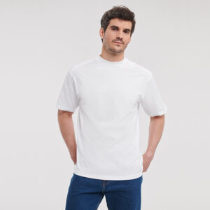 J010M Russell Heavy Duty T-shirt White Front Model