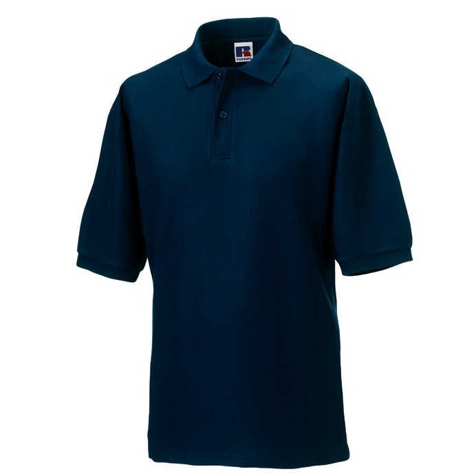 J539M Russell Mens Classic Polycotton Polo Navy Front