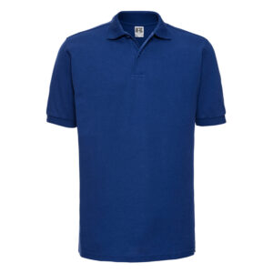 J599M Russell Hardwearing Polycotton Polo Navy Front