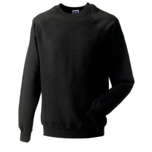 J762M Russell Mens Classic Sweatshirt Black Front