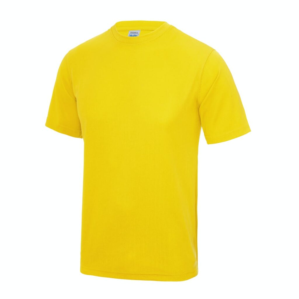 JC001X Awdis Cool T Shirt Yellow Front