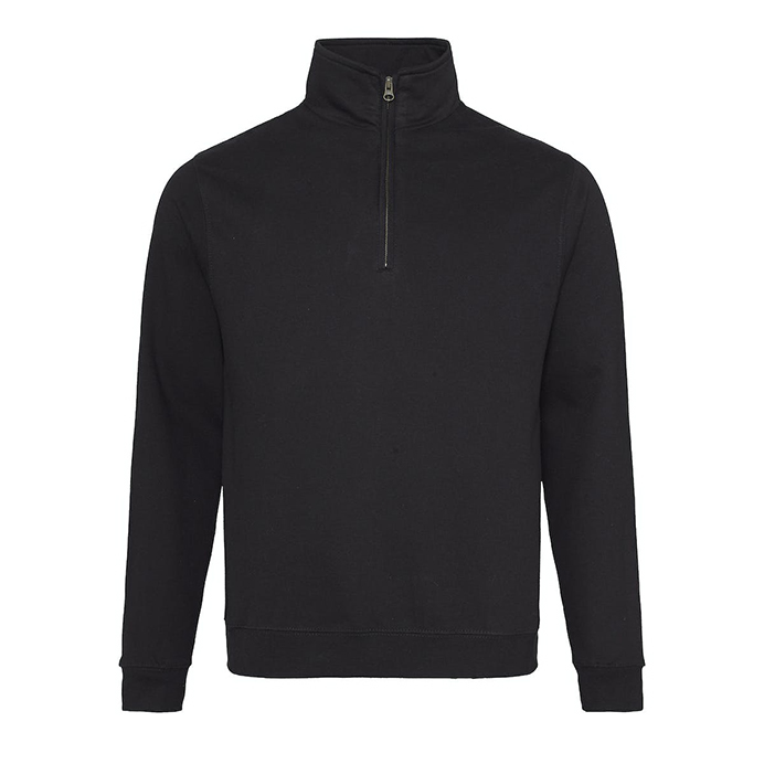 JH046X Awdis Sophomore ¼ Zip Sweatshirt Black Front
