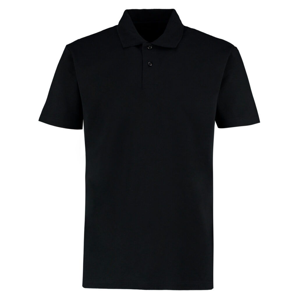 KK422M Kustom Kit Regular Fit Workforce Polo Black Front
