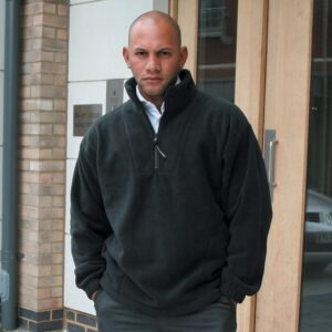 R033X Result Polartherm Fleece Top Black Front Model
