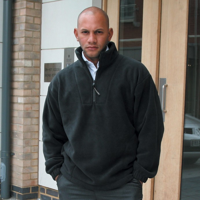 R033X Result Polartherm Fleece Top Black Front Model