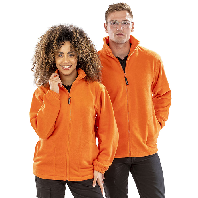 R036X Result Polartherm Fleece Jacket Orange Front Model